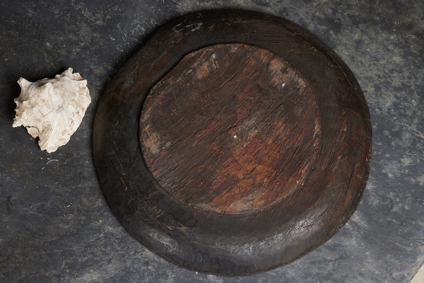 Very Large 18th Cent. Carved Ulin Bowl from a Single Block
