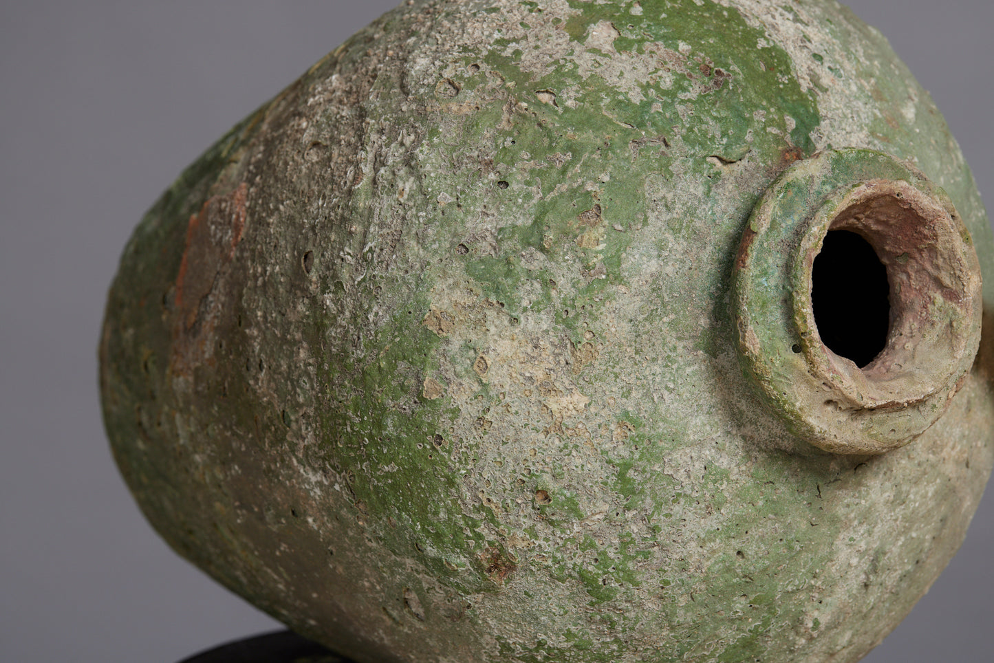 16th Cent. Italian Green Glaze Stoneware Wine Jar
