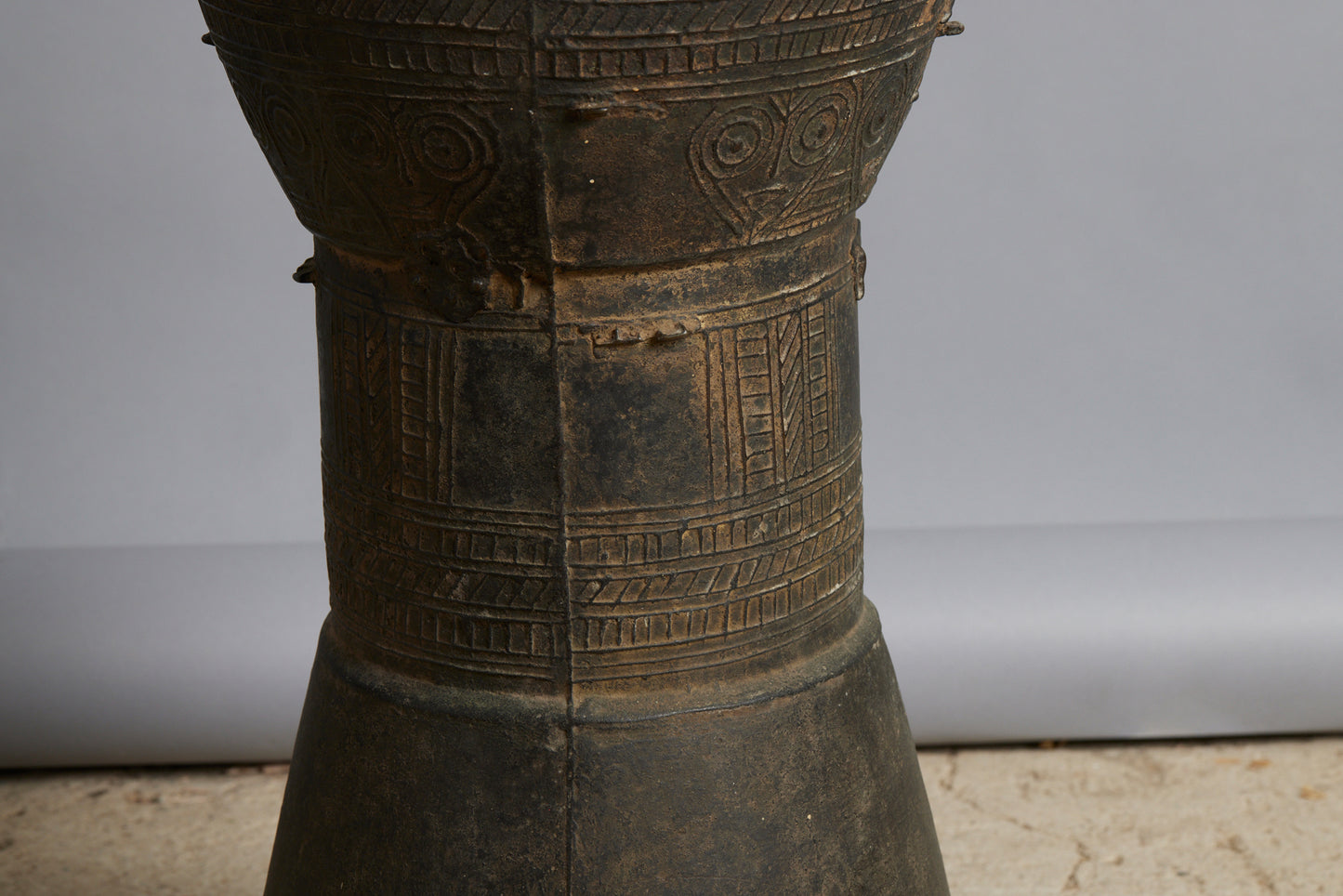 Early Repoussé Bronze Drum from Alor Island