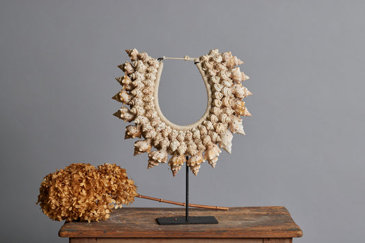 Papua New Guinea Ceremonial Necklace with Pale Welks