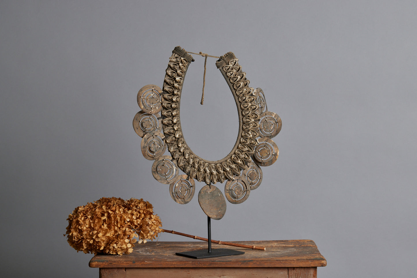 Cut Shell Open Mounted Ceremonial Necklace from Papua New Guinea