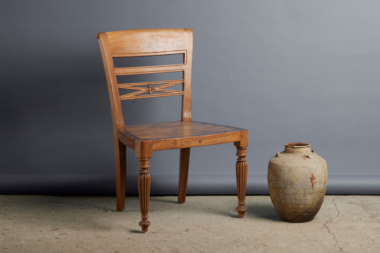 Classic Raffles Side Chair in Natural Finish