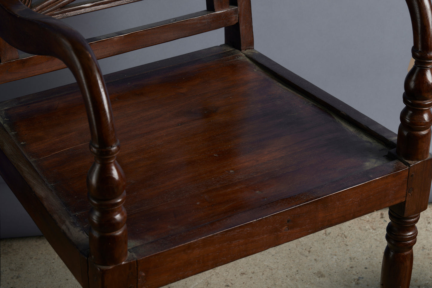 Carved Back Raffles Style Chair
