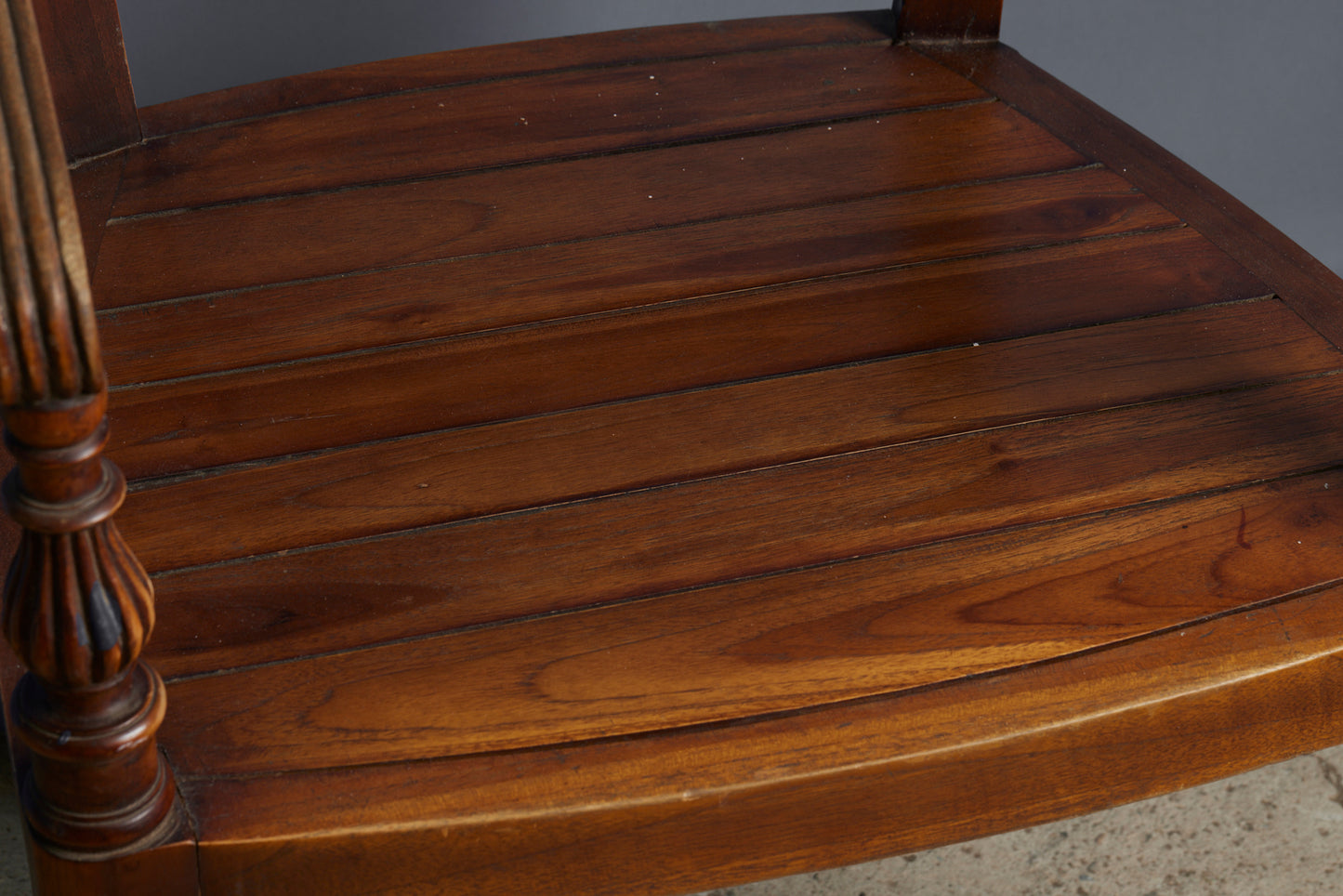 Set of 6 Carved Teak Side Chairs from Jakarta