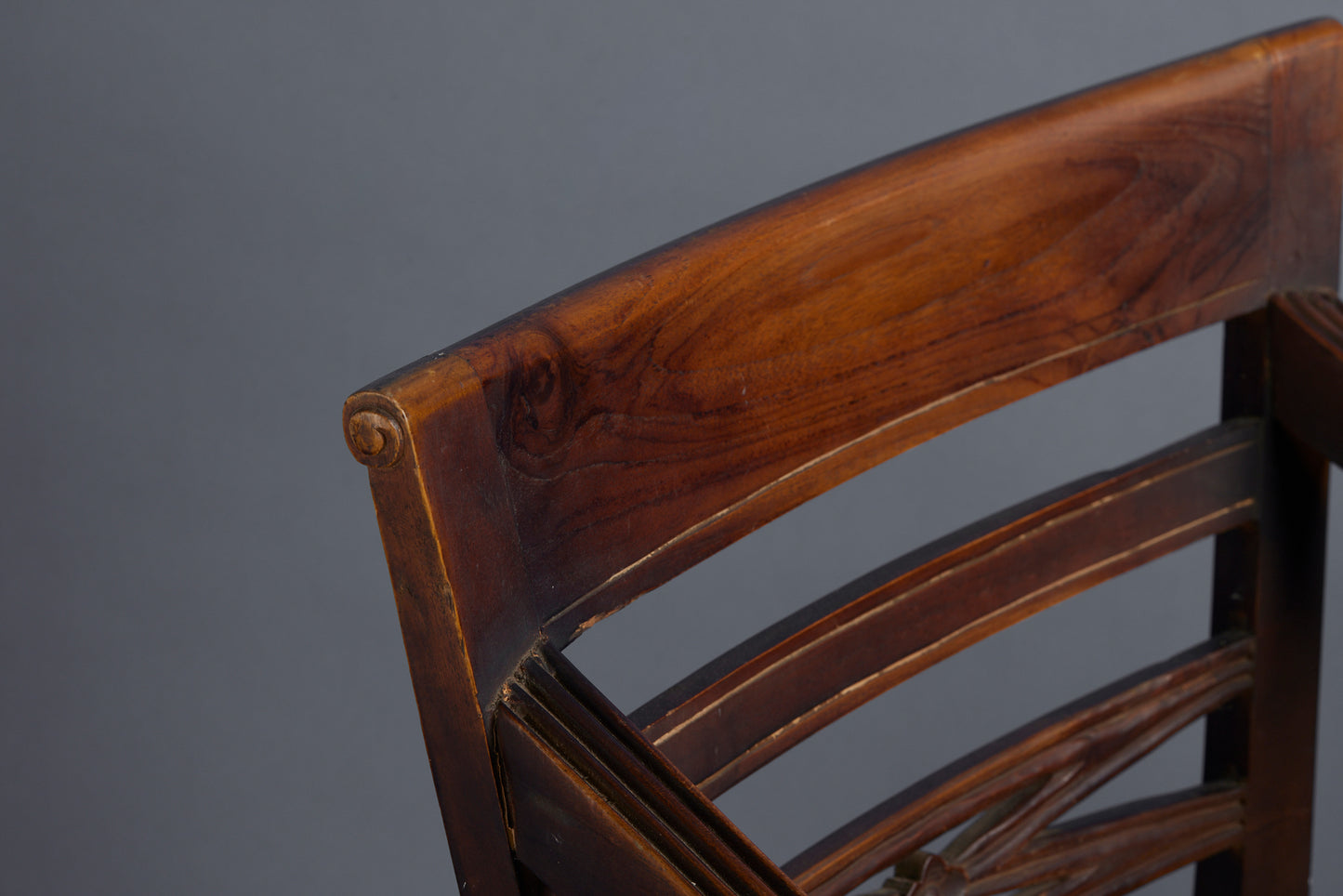 Pair of Carved Raffles Chairs from Jakarta