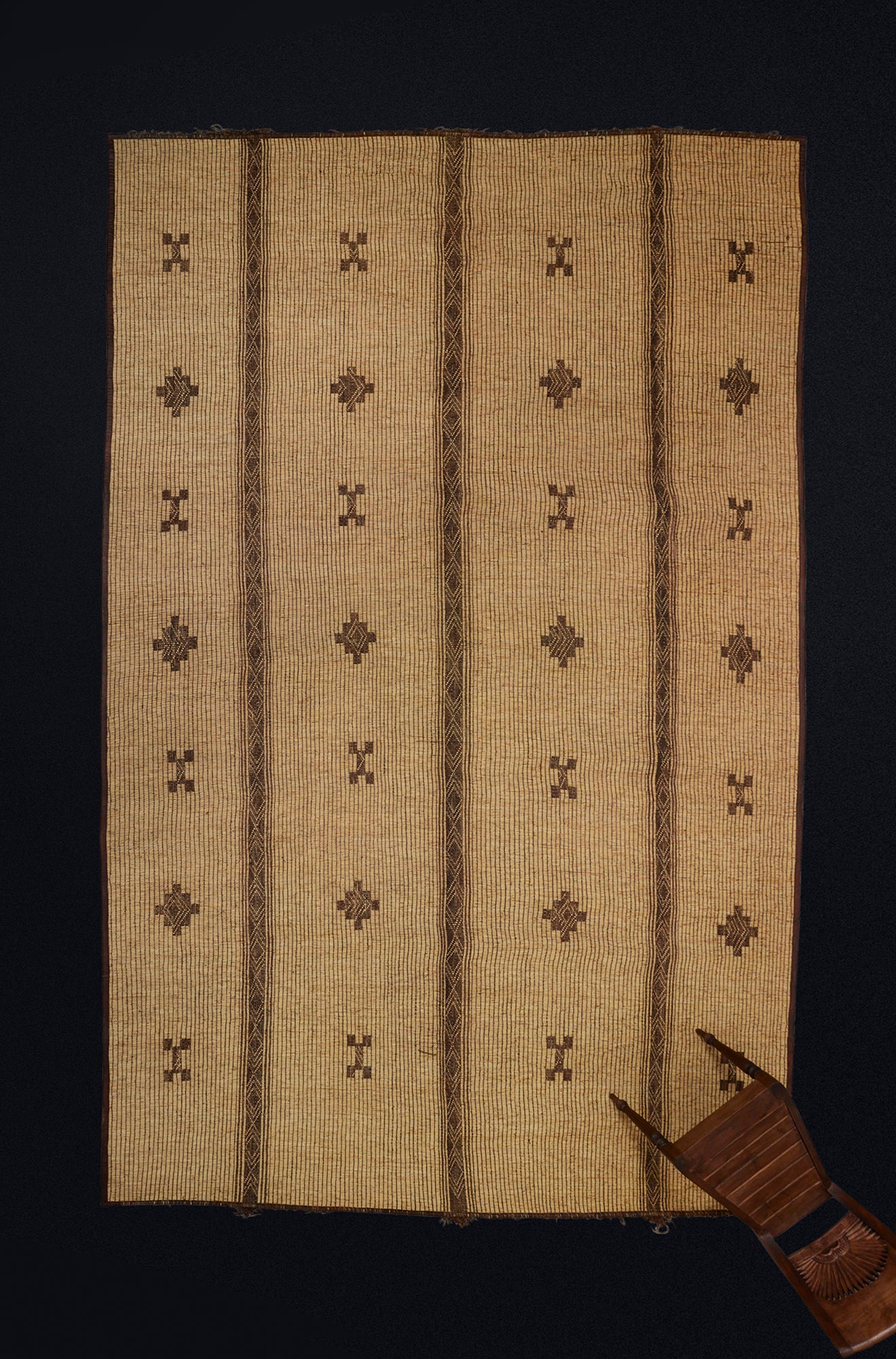 3 Banded Large Blonde Tuareg with Bands of Stepped Diamonds & Bone Symbols...............(9'1" x 16'6")