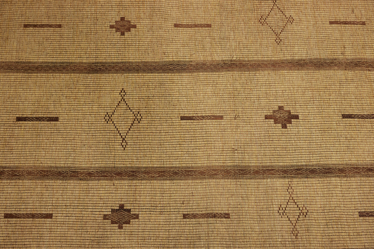 Extra Large 4 Sectioned Blonde Colored Tuareg Carpet with 3 Broad Deco ...