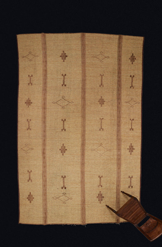 Triple Banded Blonde Colored Tuareg with Bone & Open Diamond Motifs.................................(9'4" x 16')