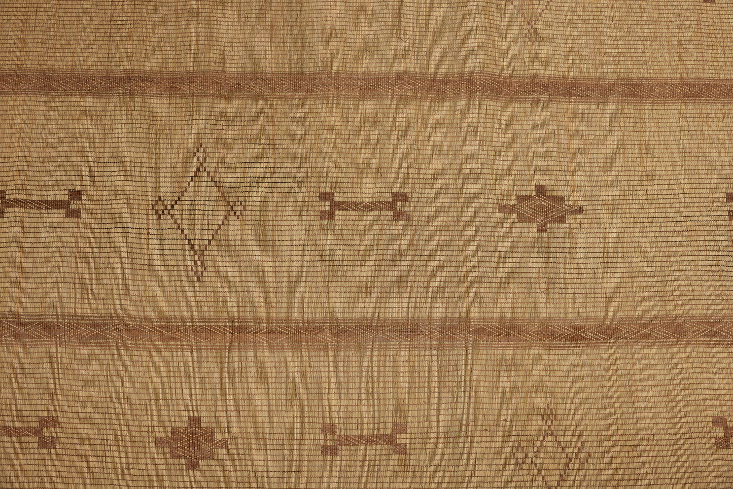 Triple Banded Blonde Colored Tuareg with Bone & Open Diamond Motifs.................................(9'4" x 16')