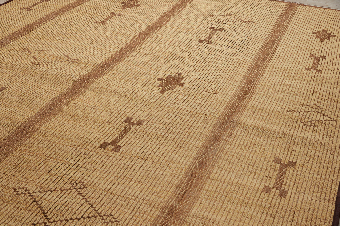 Triple Banded Blonde Colored Tuareg with Bone & Open Diamond Motifs.................................(9'4" x 16')