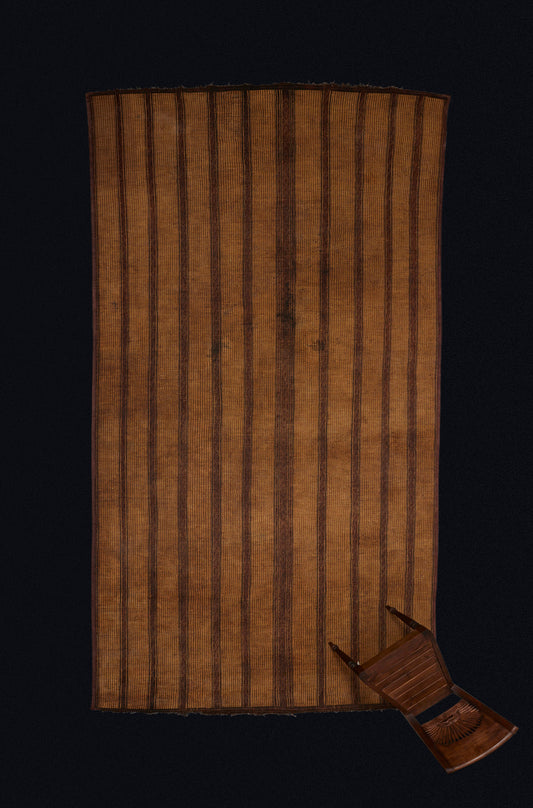 Extra Large Early Coco Colored Tuareg Carpet with a Broad Central Band (8'1" x 15'3")
