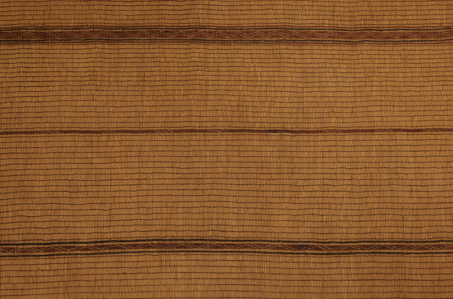 Early 5 Banded Tuareg Carpet with 3 Broad Decorative Bands & Two Thin Bands on a Simple Field (8' x 9'9")