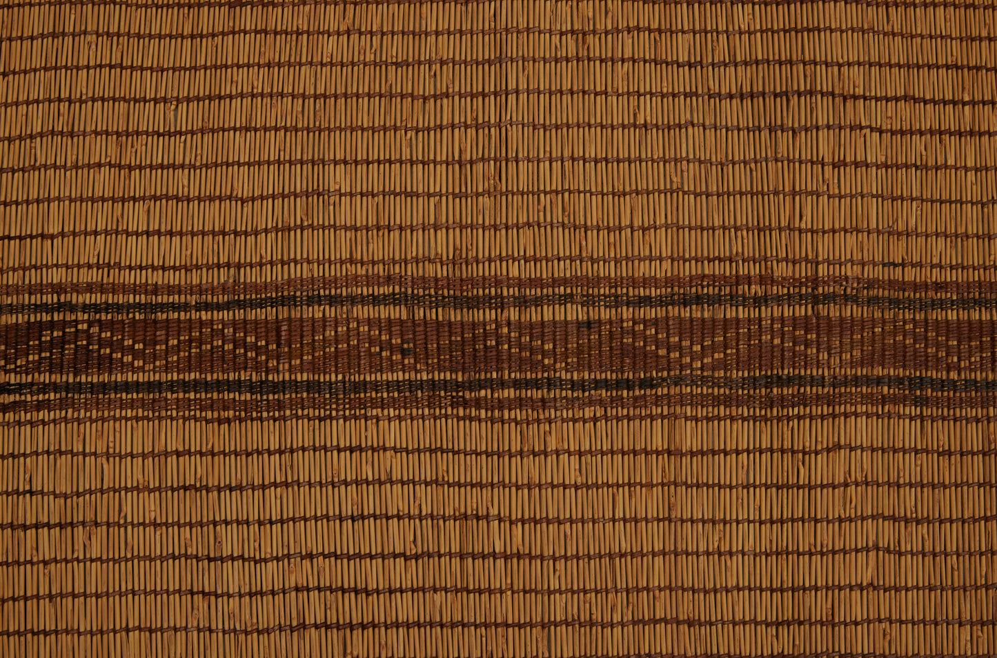 Early 5 Banded Tuareg Carpet with 3 Broad Decorative Bands & Two Thin Bands on a Simple Field (8' x 9'9")