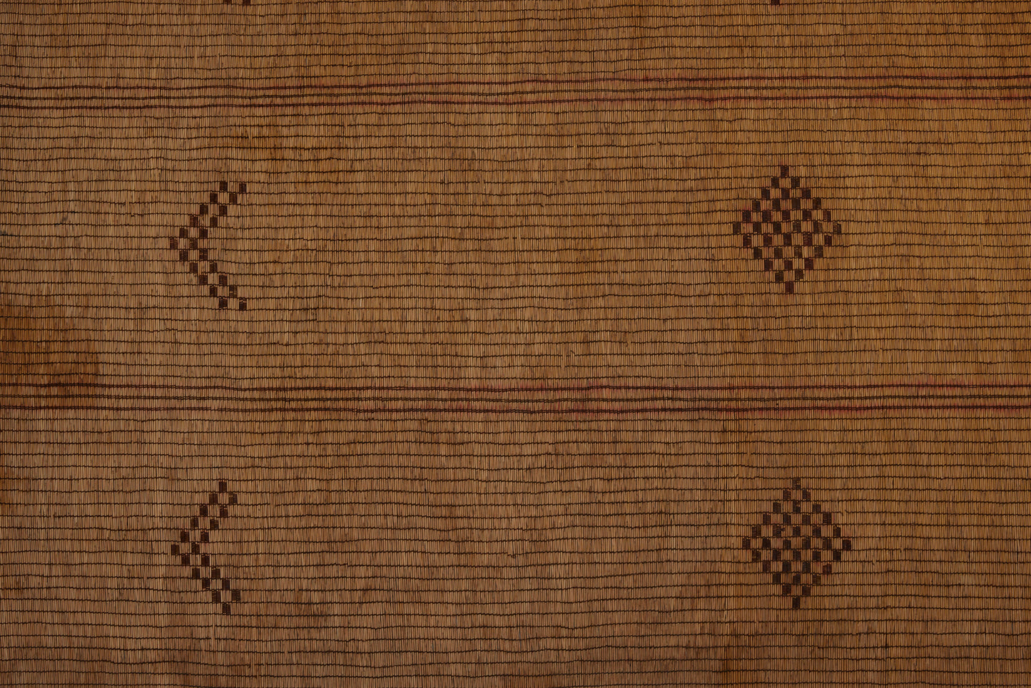 Light Colored Tuareg Carpet with Open Field of Bands of Diamonds and Bands of Brackets ................(7'2" x 8'4")