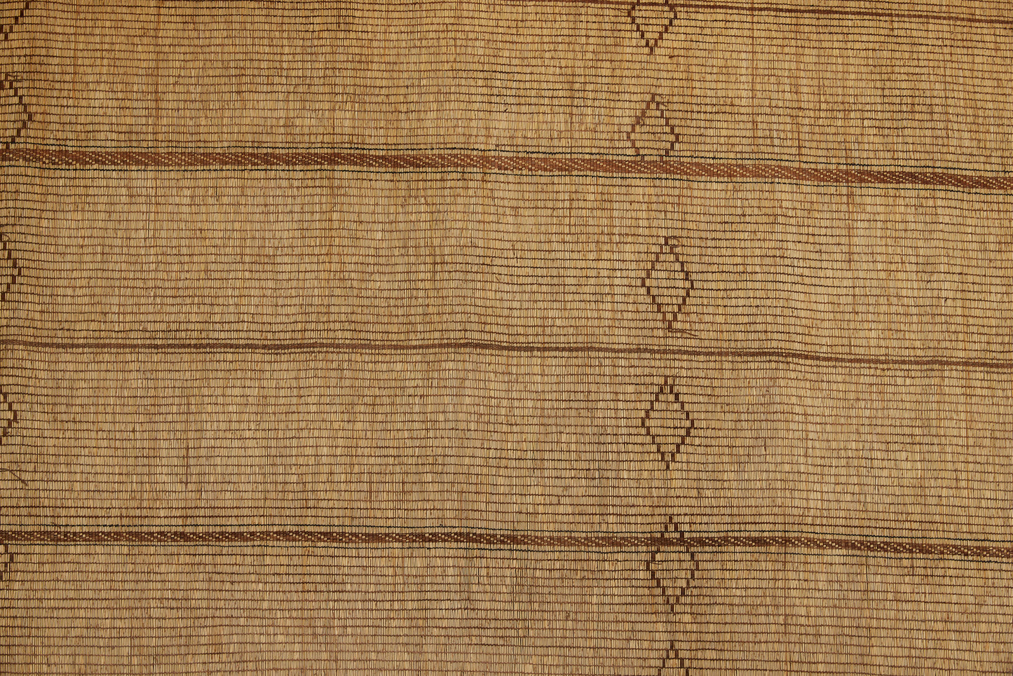 Large Light Colored 7 Stripe Tuareg Carpet with 4 Bands of Intersecting Diamonds...............(7'6" x 15'4")