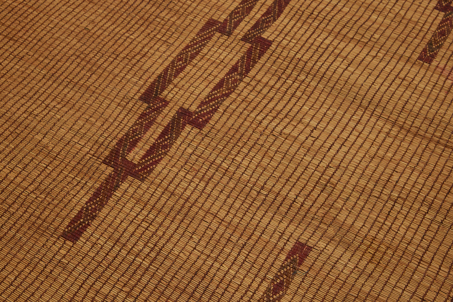 Small Early Coco Colored Tuareg Carpet with Stepped Lozenge Shapes Throughout the Field (4'5" x 5'9")