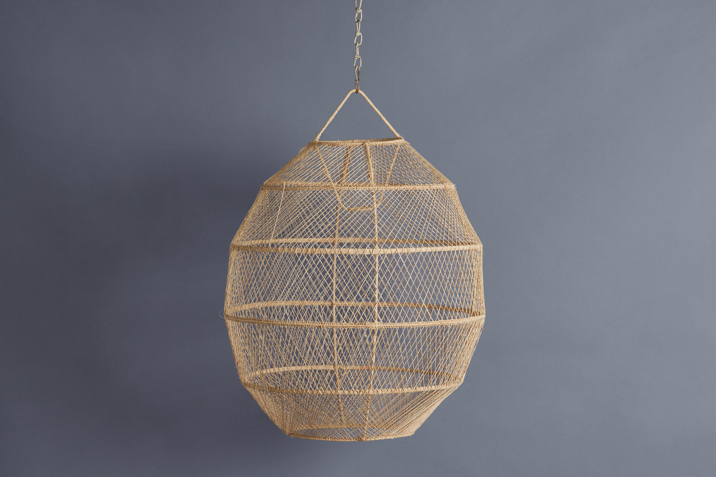 Large Open Work Raffia Hanging Shade