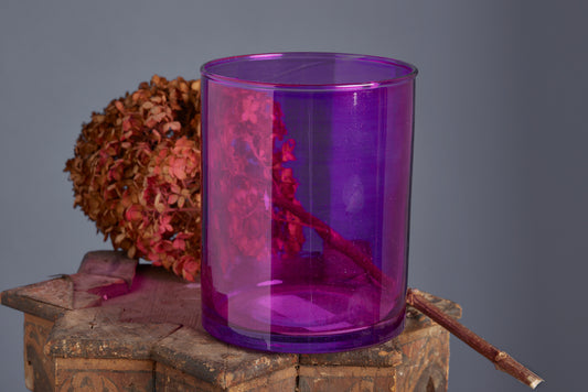 Hand Blown Violet Colored Flashed Glass Vase from Marrakesh