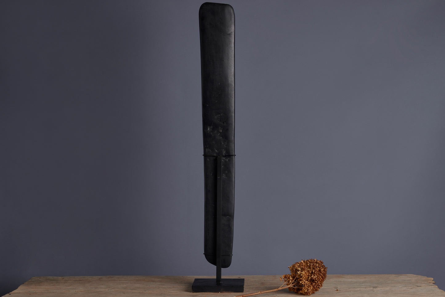 Tall Mounted Stone Axe from the Island of Borneo