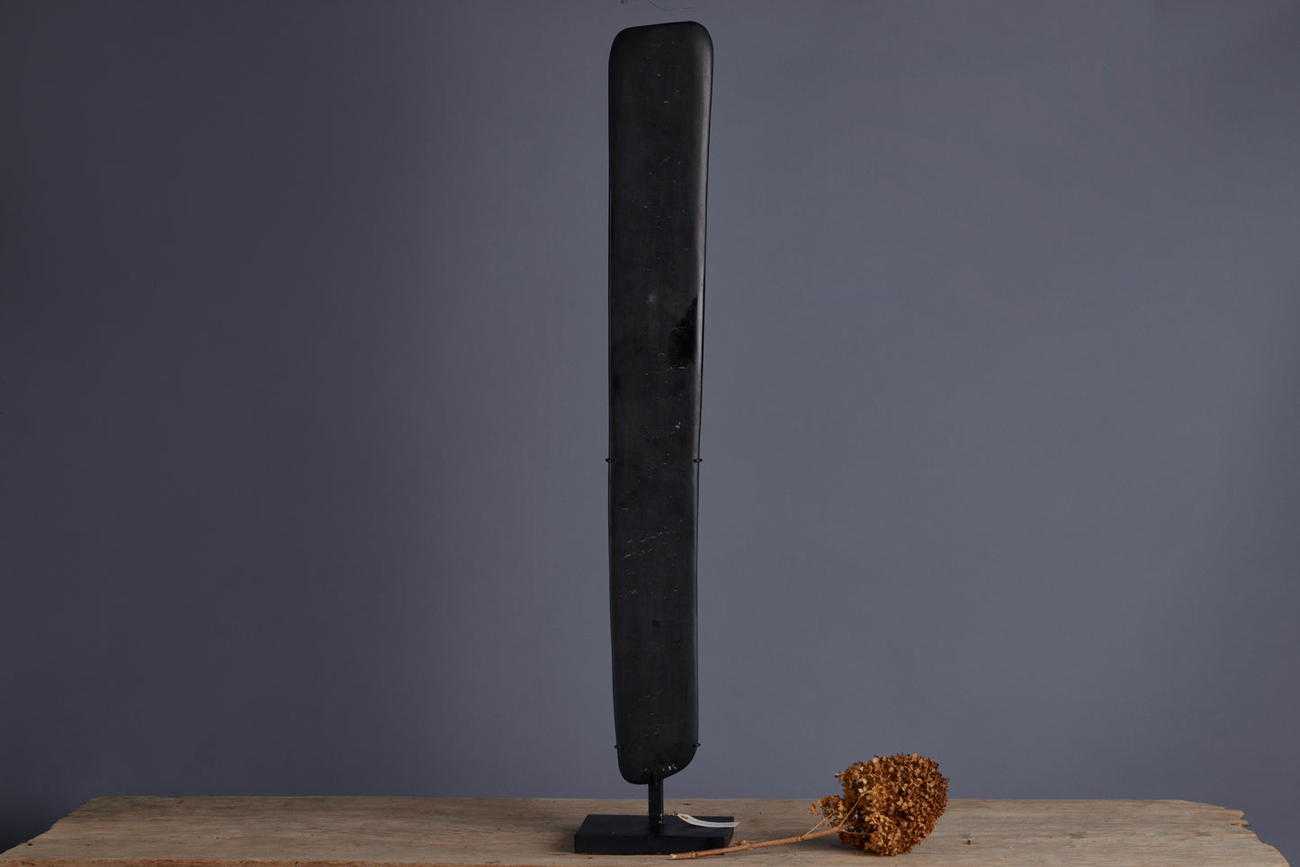 Tall Mounted Stone Axe from the Island of Borneo