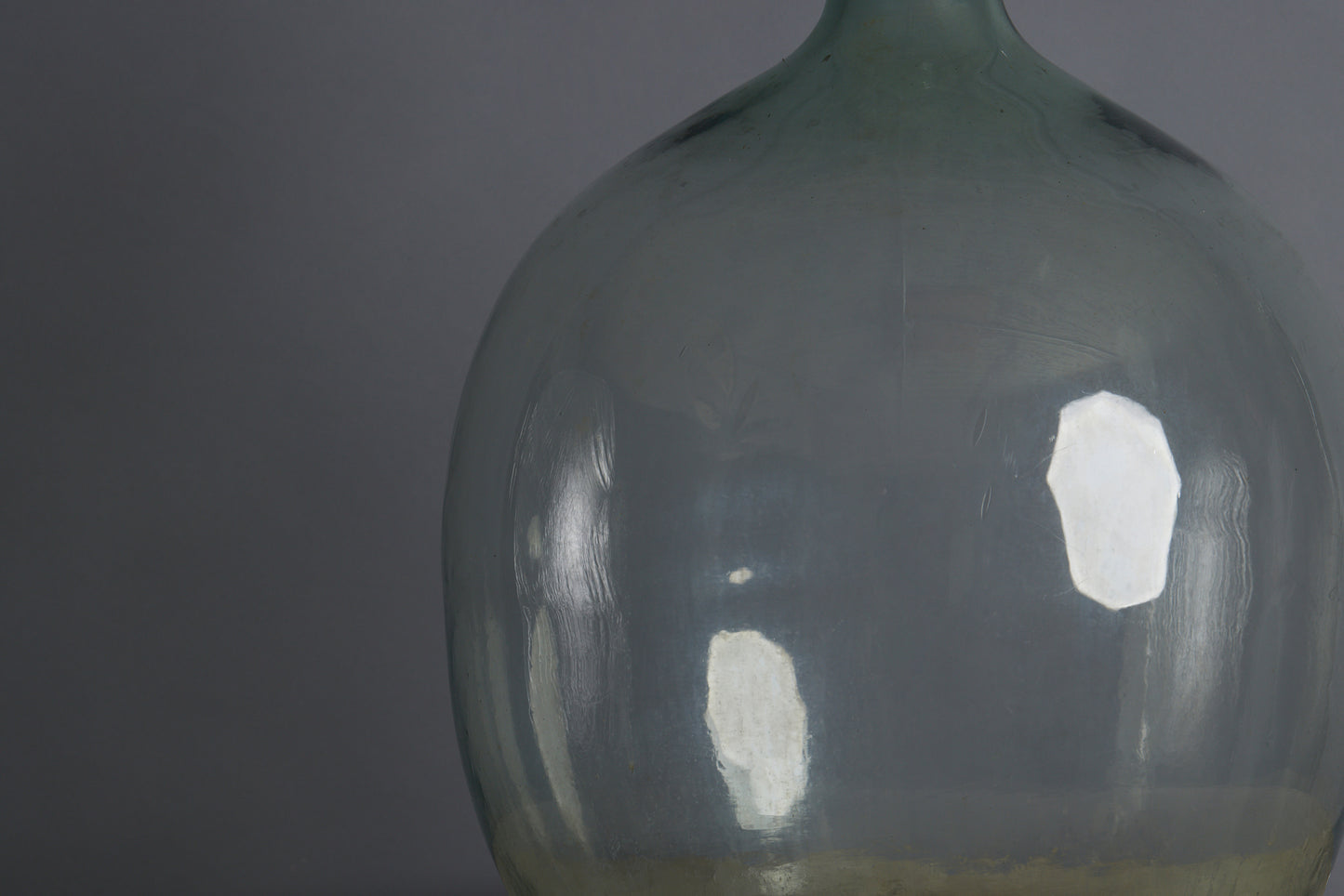 18th Century Hand Blown Dutch Pale Blue Colored Demijohn from the Spice trade