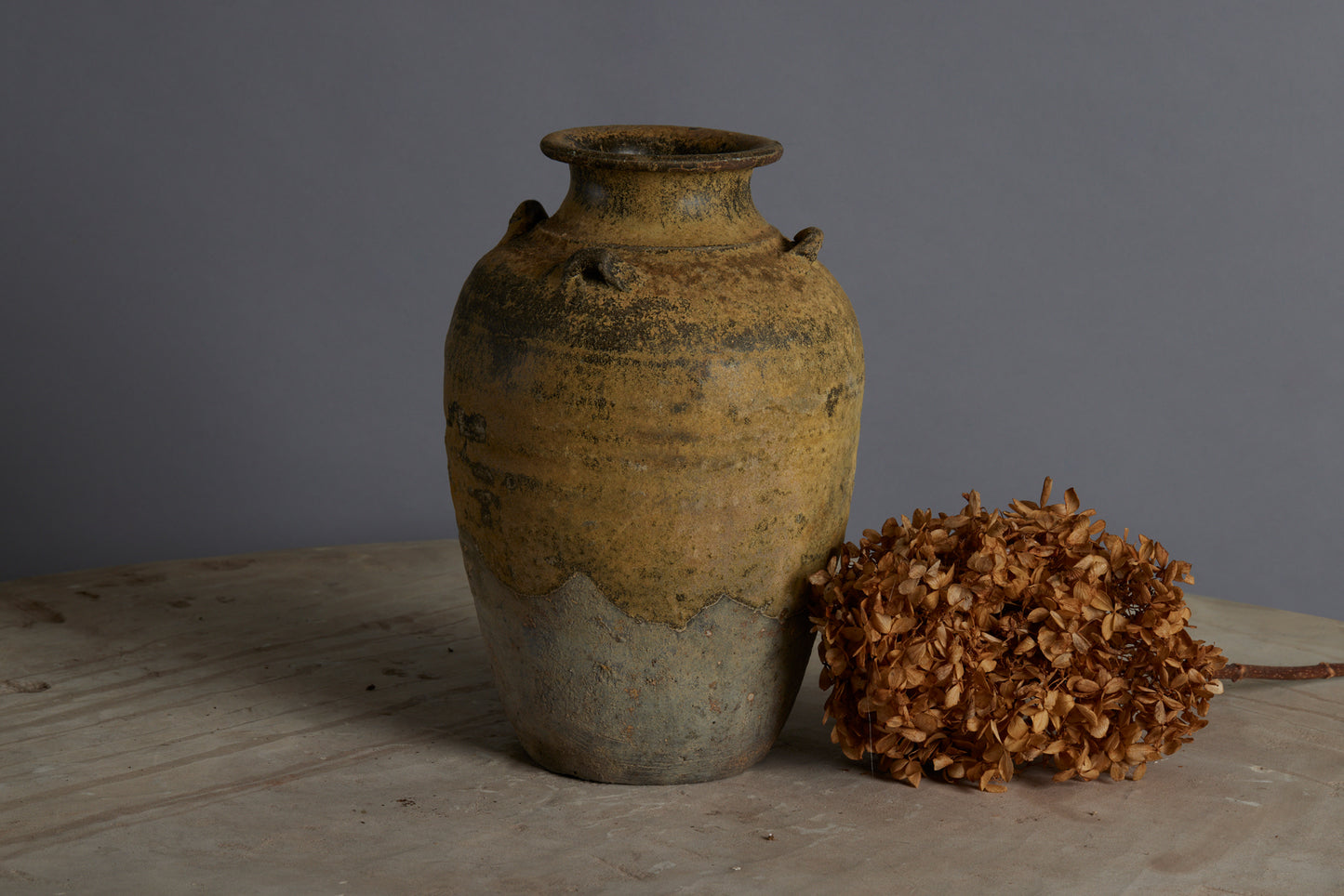 A Yellow and Brown Glaze Sung Dynasty Storage Jar intended for the Spice Trade in Indonesia from the Musi River Basin