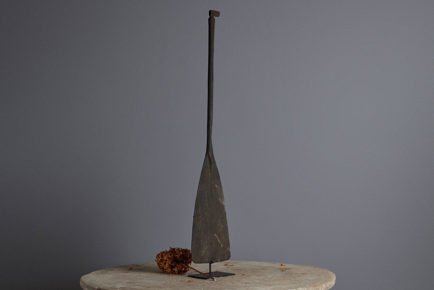 A Beautifully Carved Ulin Paddle Found on the Bottom of a River in Borneo
