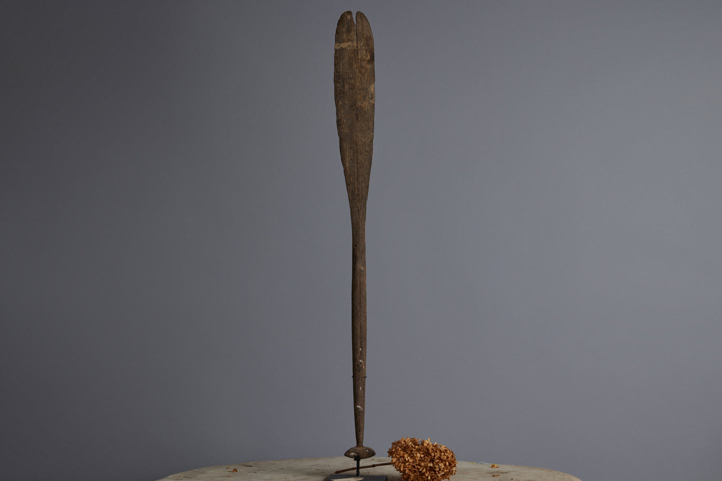 A Beautifully Carved Ulin Paddle Found on the Bottom of a River in Borneo
