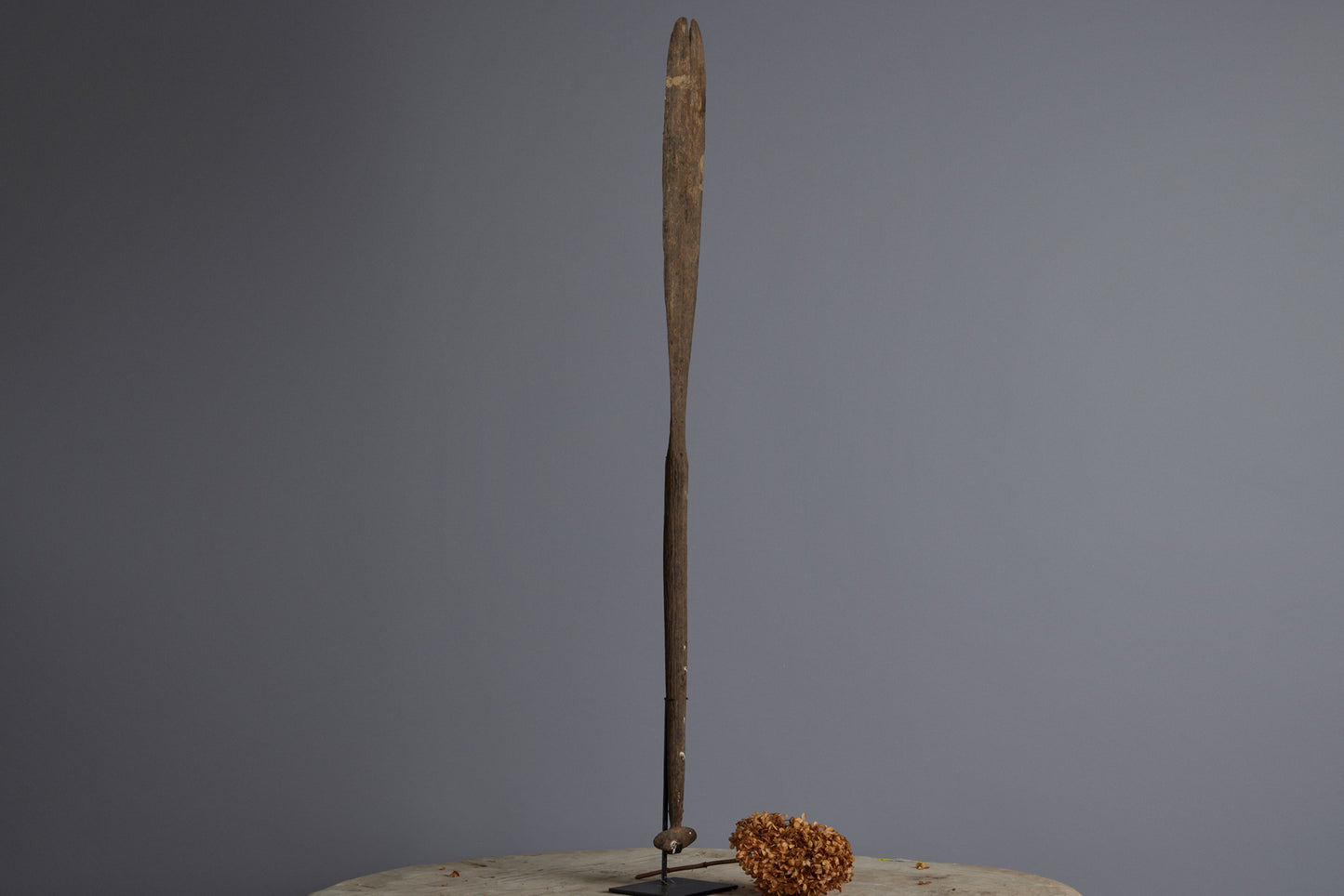 A Beautifully Carved Ulin Paddle Found on the Bottom of a River in Borneo