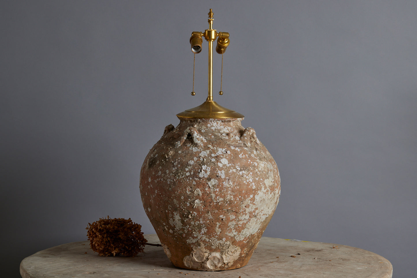 Large Shell Encrusted Sung Dynasty Shipwreck Pot as a Lamp