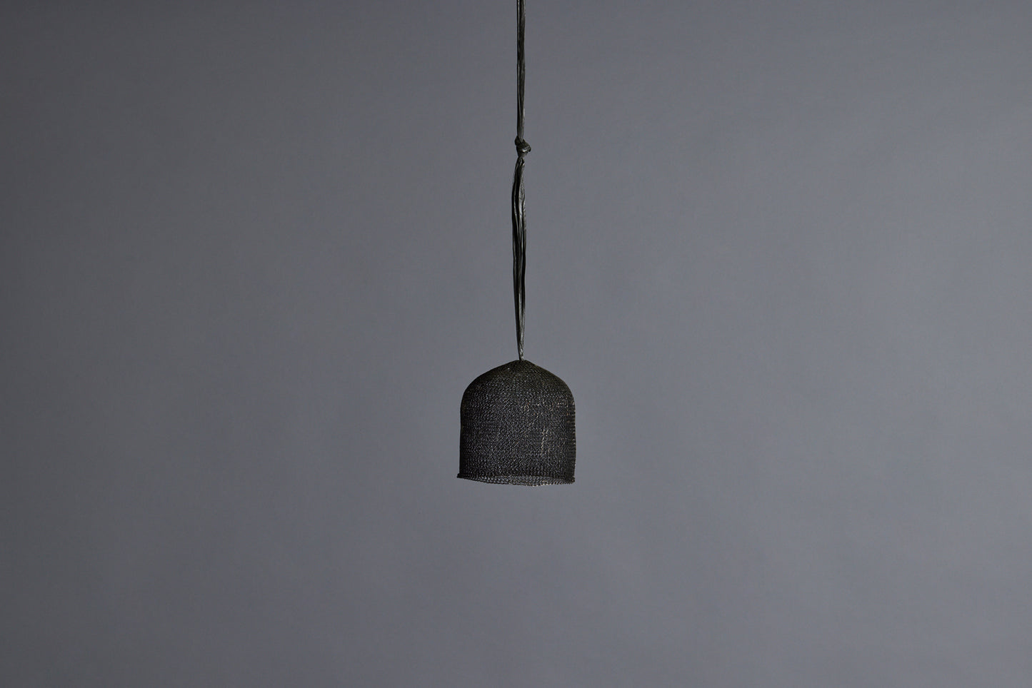 Small Knit Steel Hanging Pendant Light Shade from the Island of Sumba