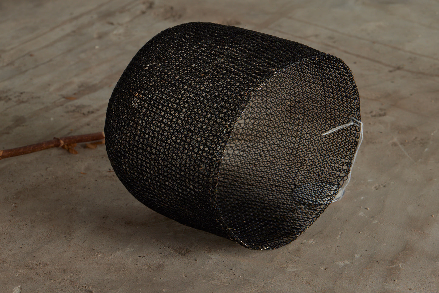 Small Knit Steel Hanging Pendant Light Shade from the Island of Sumba