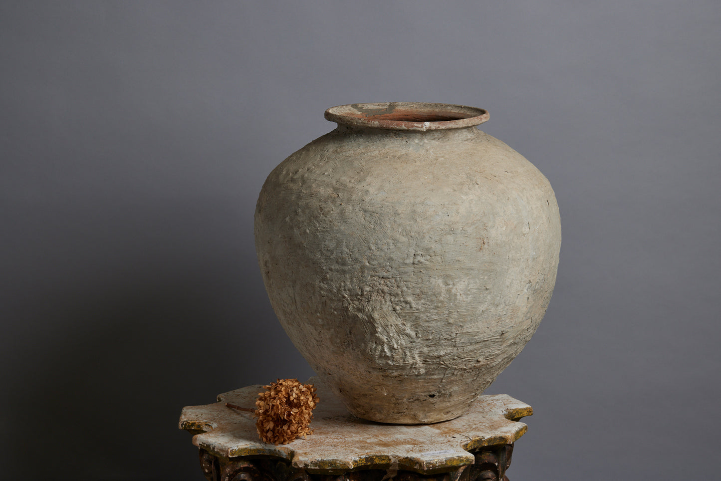 19th Century Lime-Washed Water Jar from Sumatra