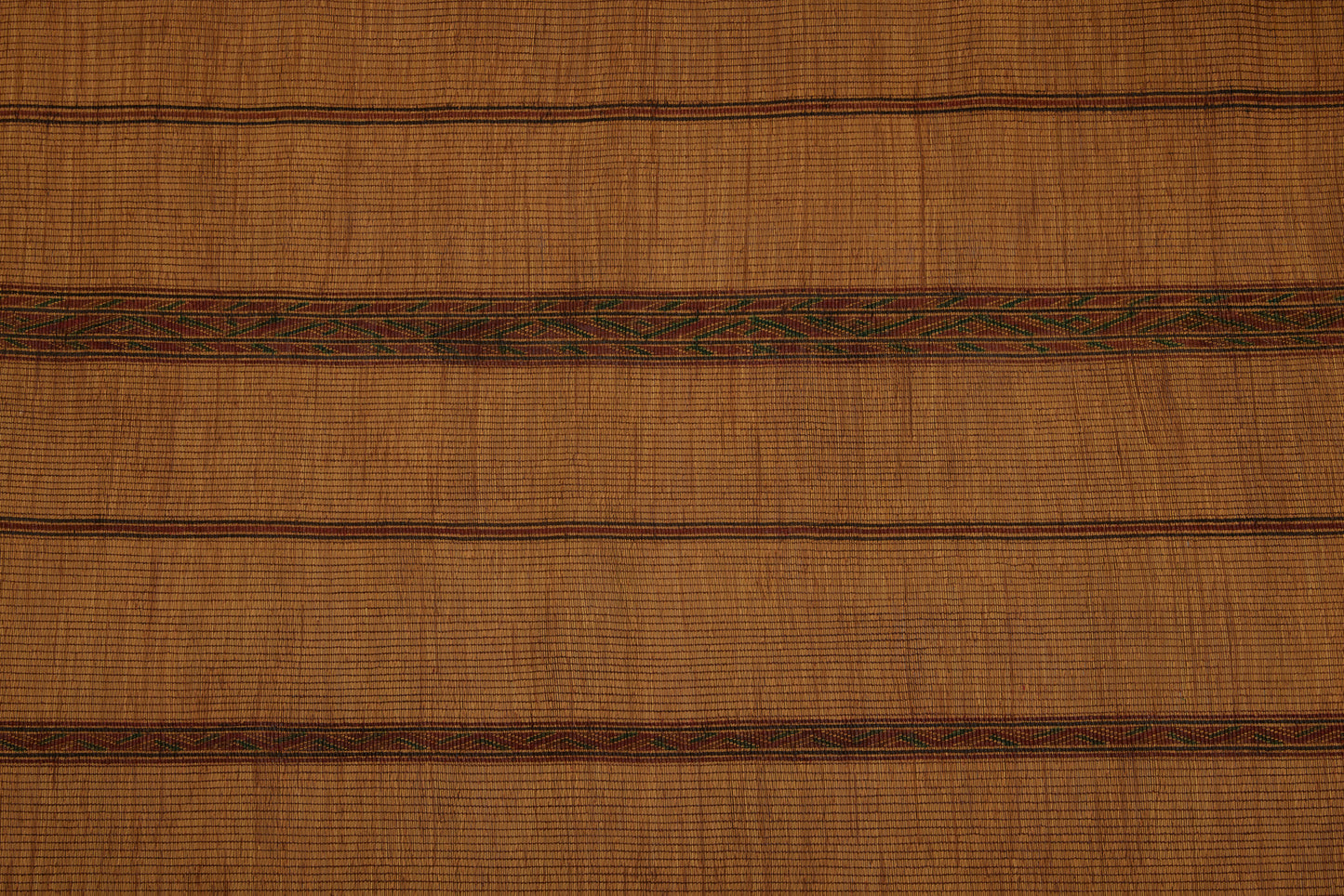 Medium Early 7 Banded Tuareg Carpet with 3 Main Natural Coloured Patterned Bands ............... (7'11''x 8'6'')