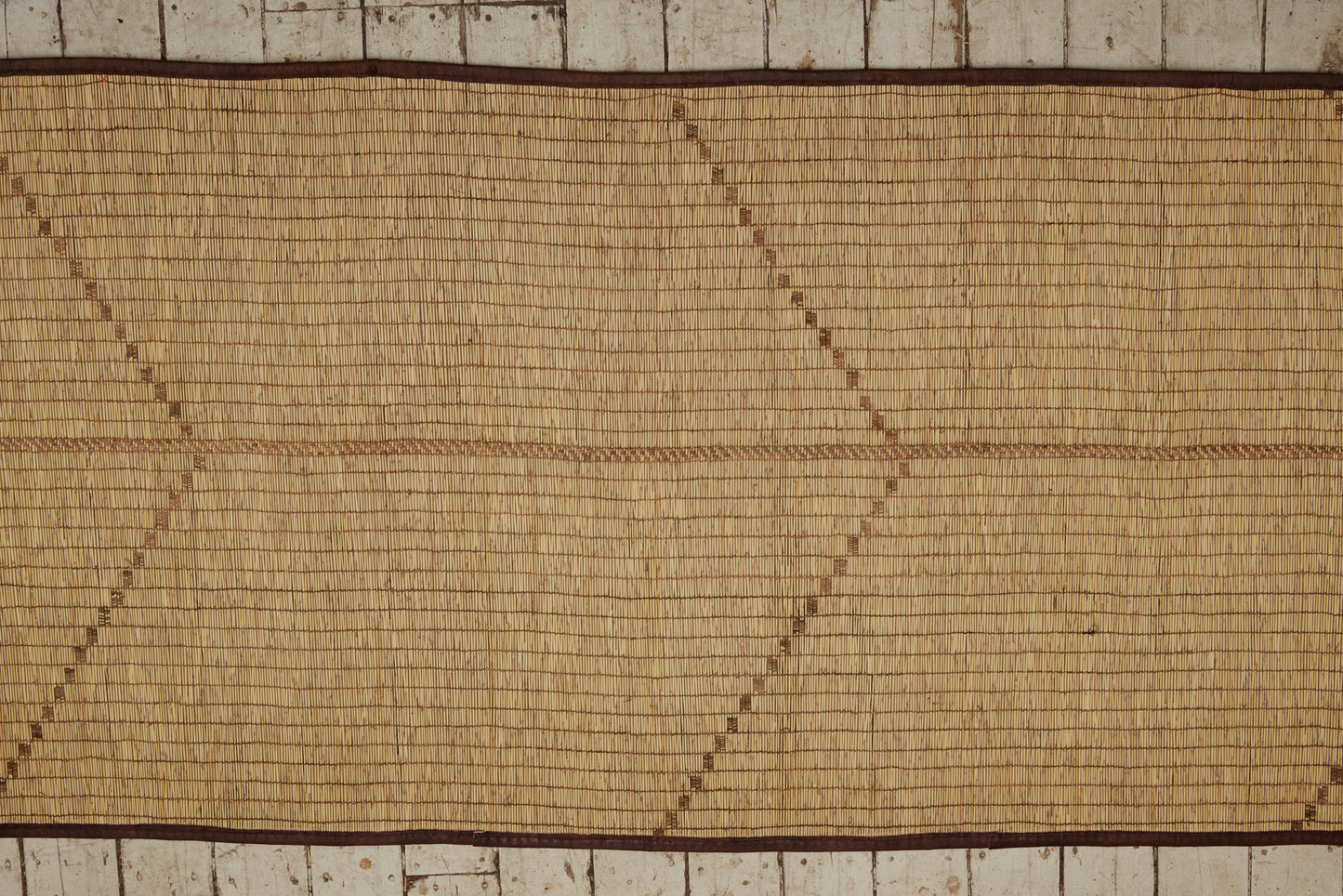 Light Coloured Tuareg Runner with Herringbone Pattern ............. (3'8" x 13'1")