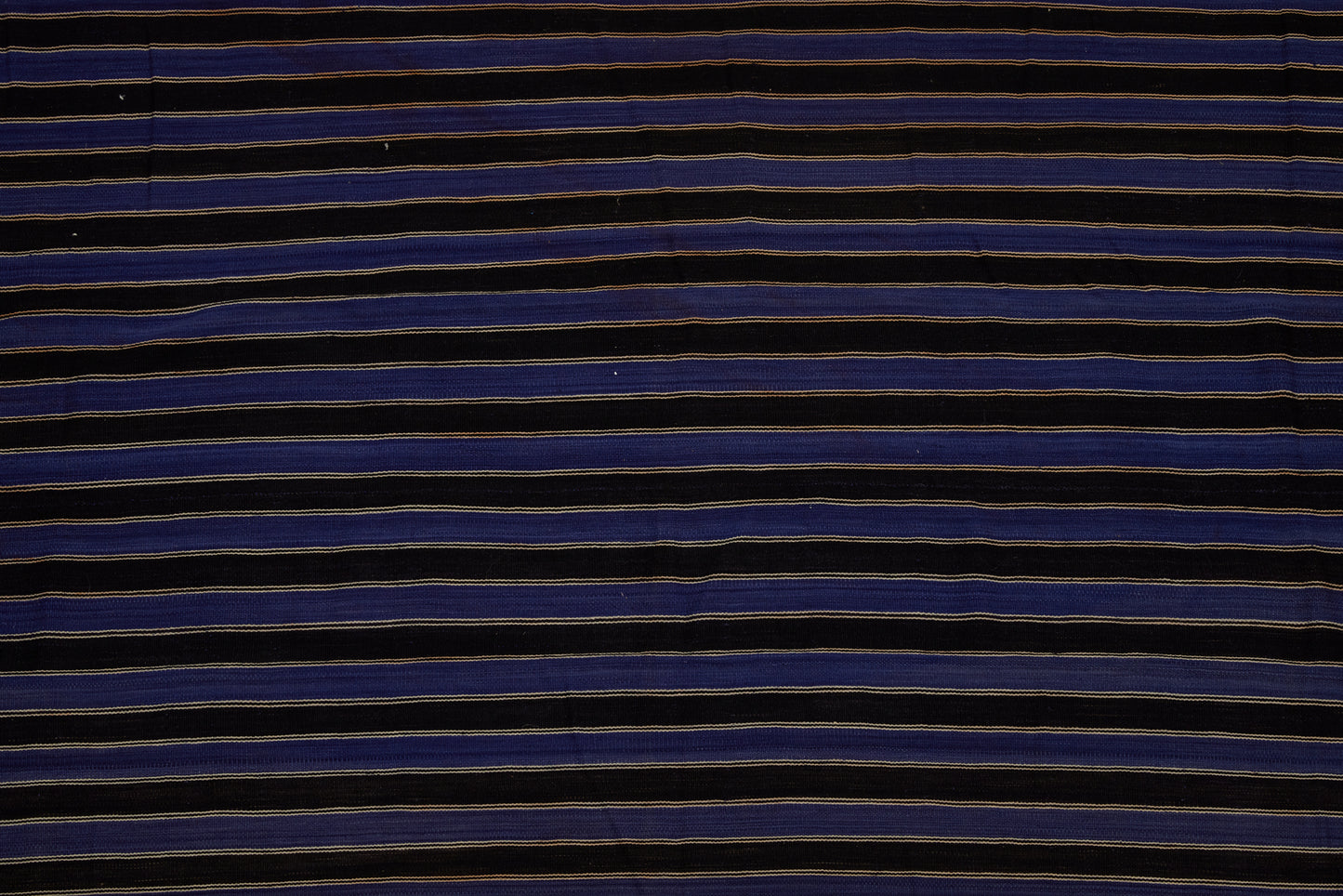 Blue & Black Stripe Turkish Kilim .............. (5'9''x 12'7'')