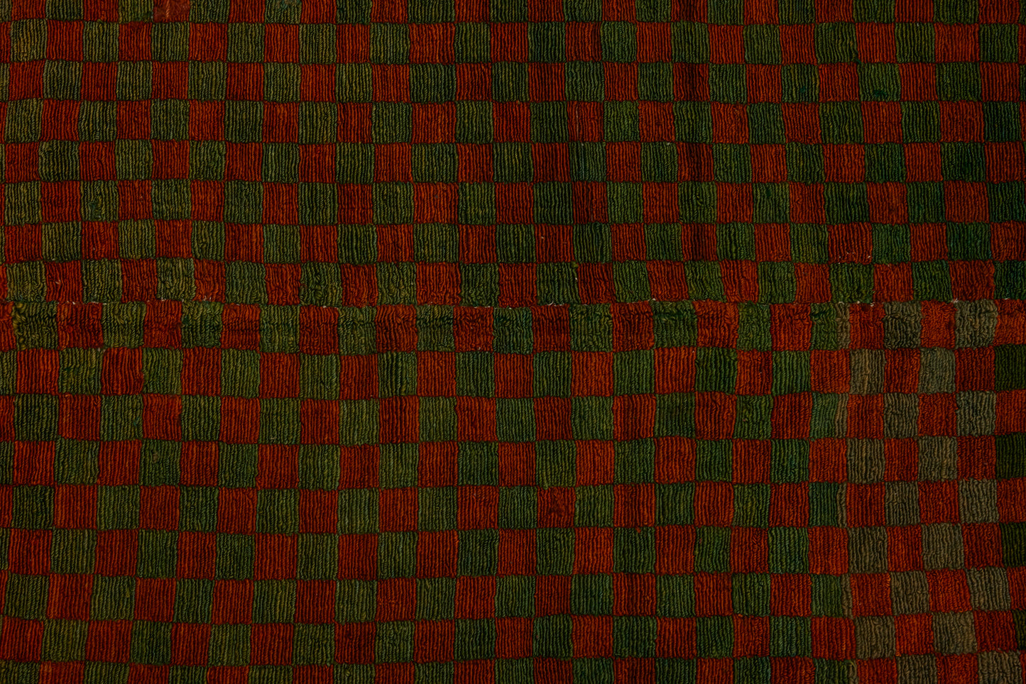 Green Checkerboard Konya Tulu .............. (3'7''x 5'1'')