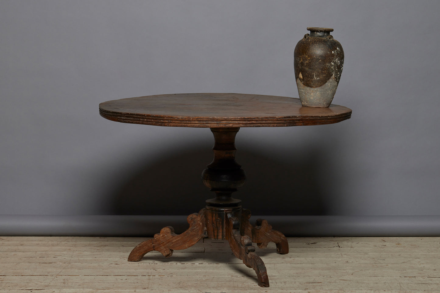 19th Century Dutch Colonial Teak Round Side Table
