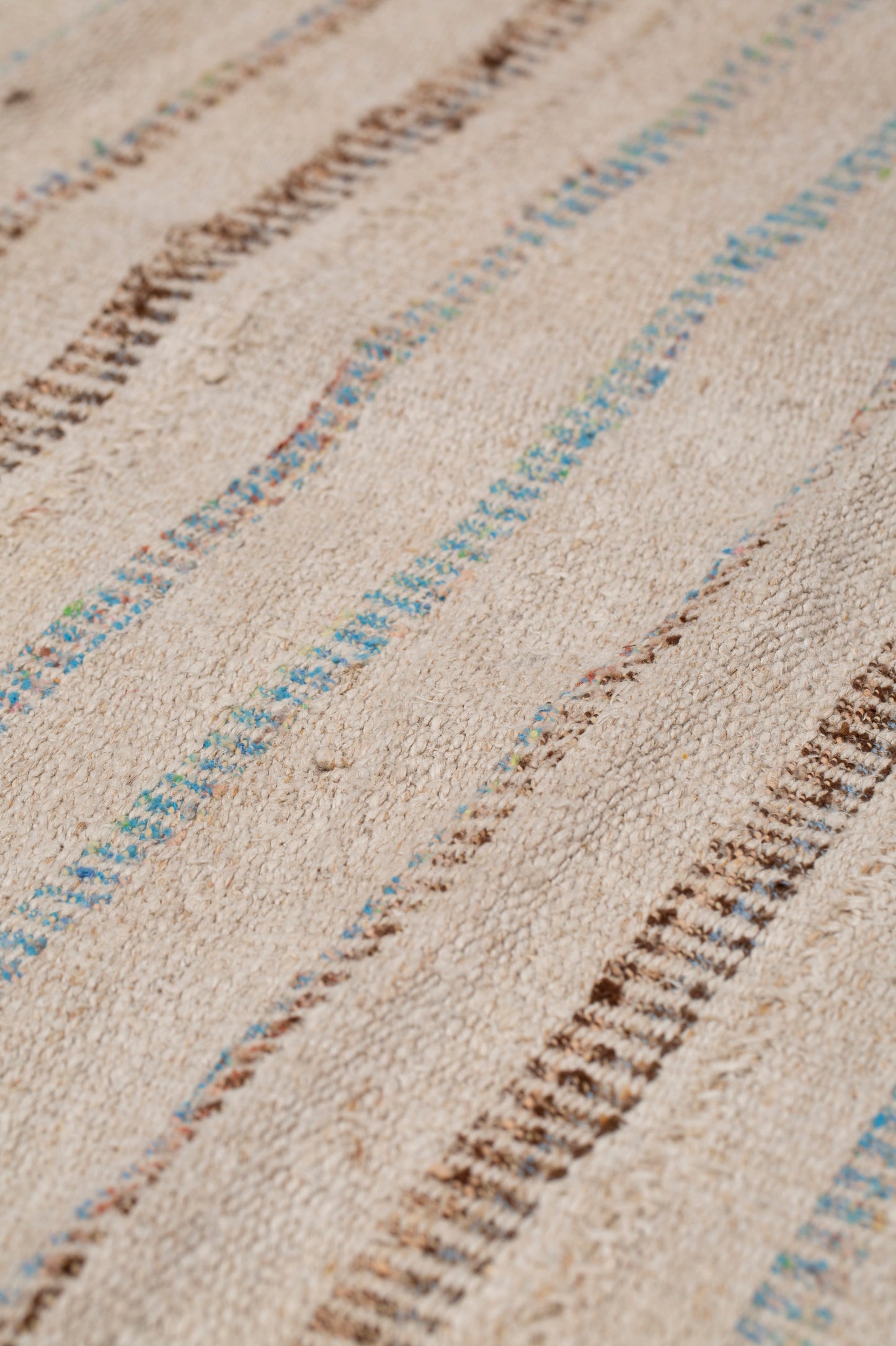 Hemp Carpet with Stripes (4' 11" x 6' 5")