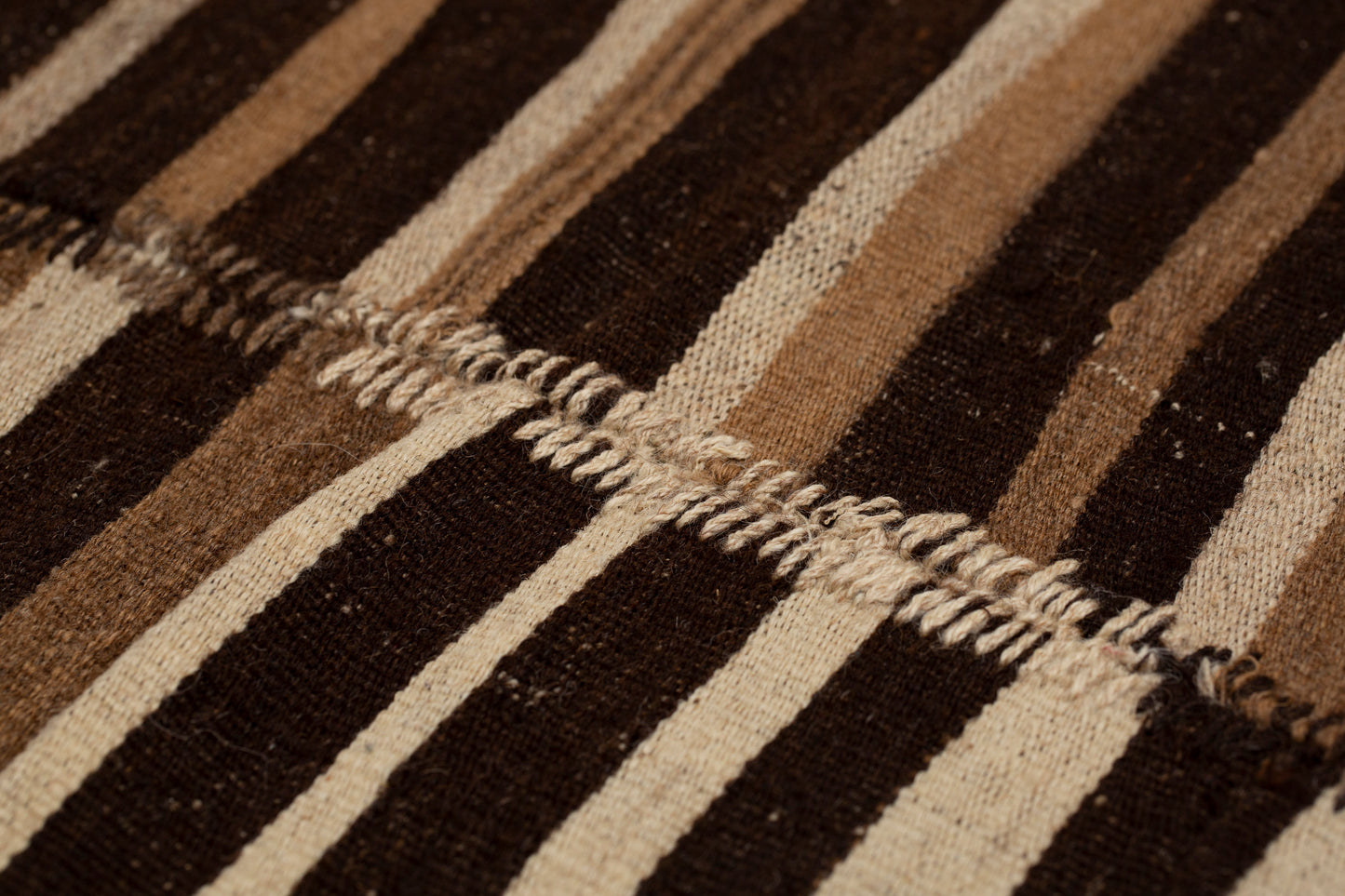 Mazozrin Brown and White with Early Hatched Repair to the Back (7' 2" x 13' 2")