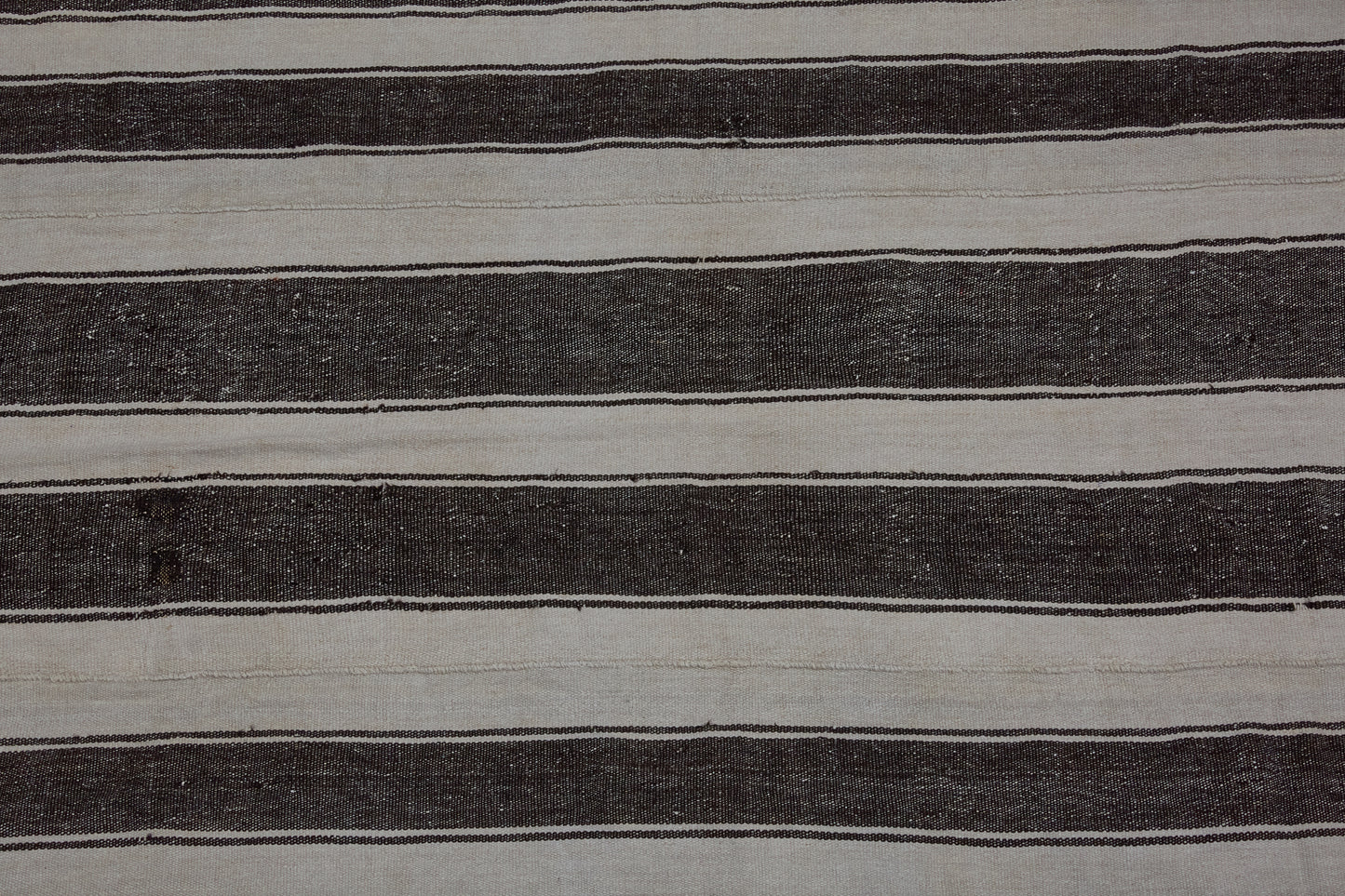 Natural Hemp & Goat Hair Random Striped Carpet from Northern Iran .................. (6' 6'' x 10' 8'')