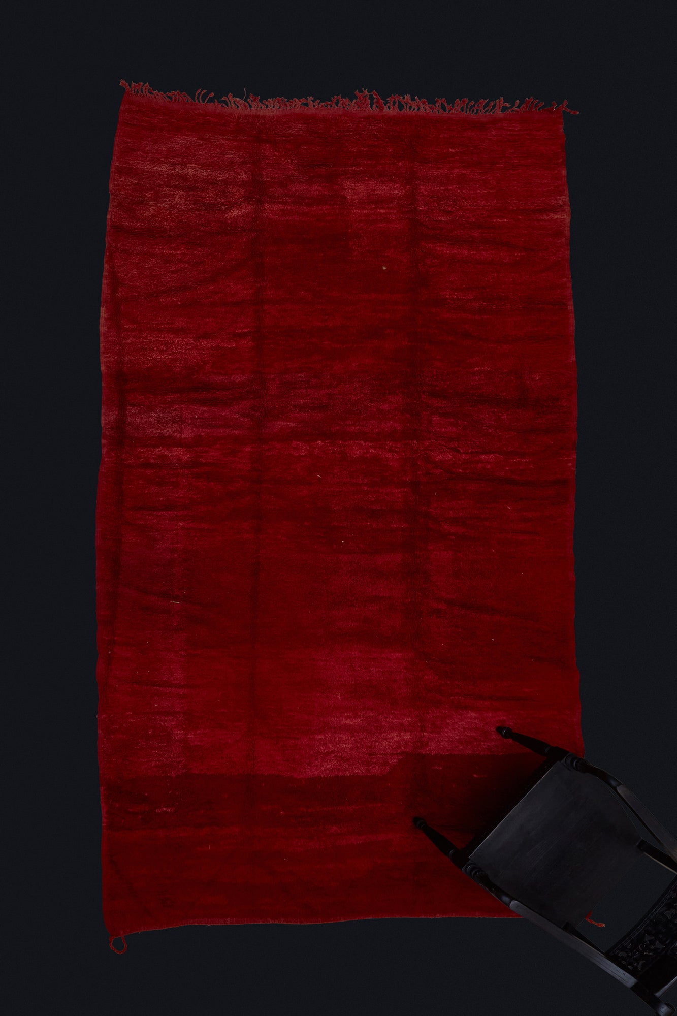 Chichaua All Red Moroccan Carpet with a Lush Pile .............. (6' 6'' x 11' 9'')