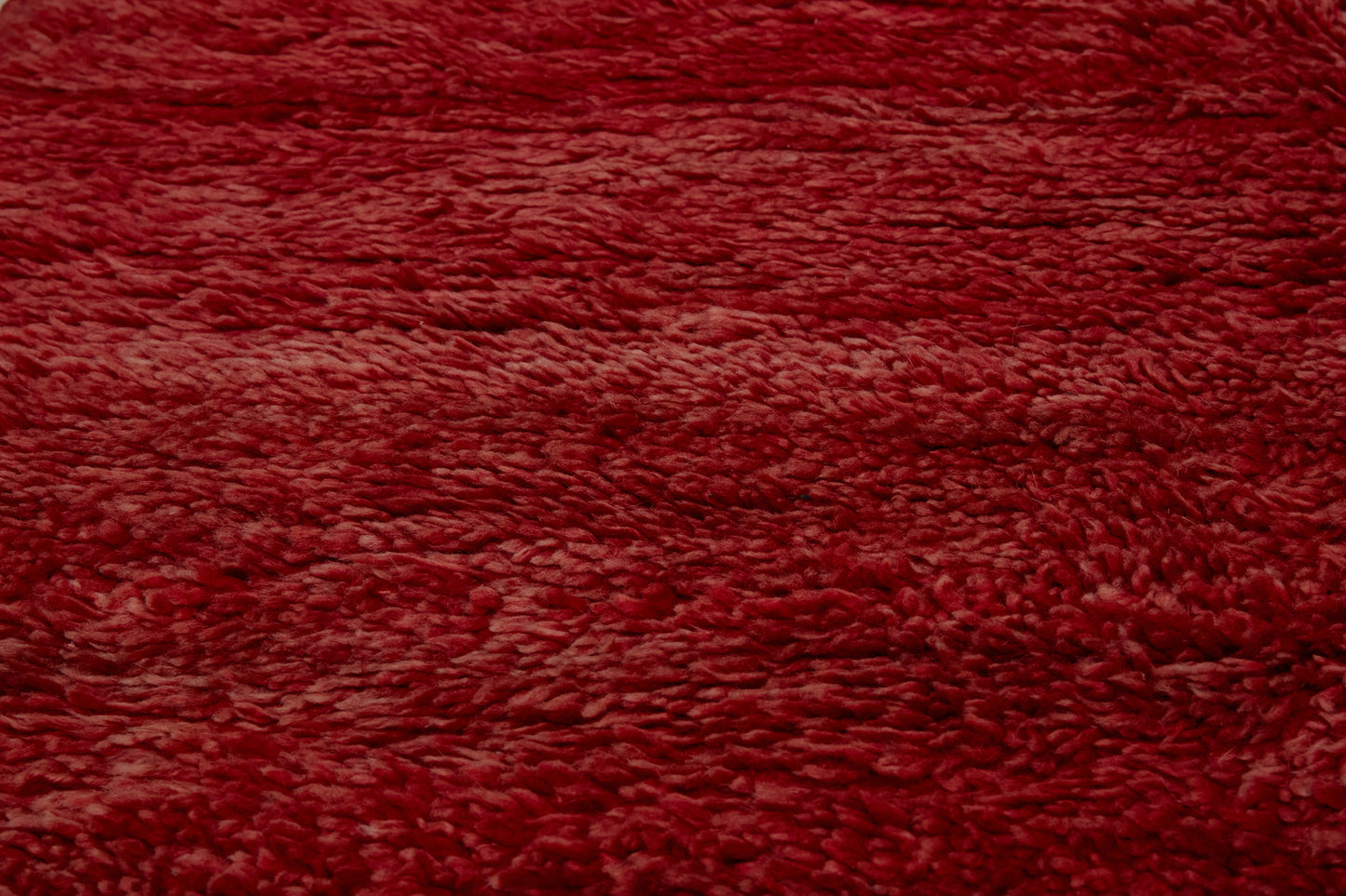 Chichaua All Red Moroccan Carpet with a Lush Pile .............. (6' 6'' x 11' 9'')
