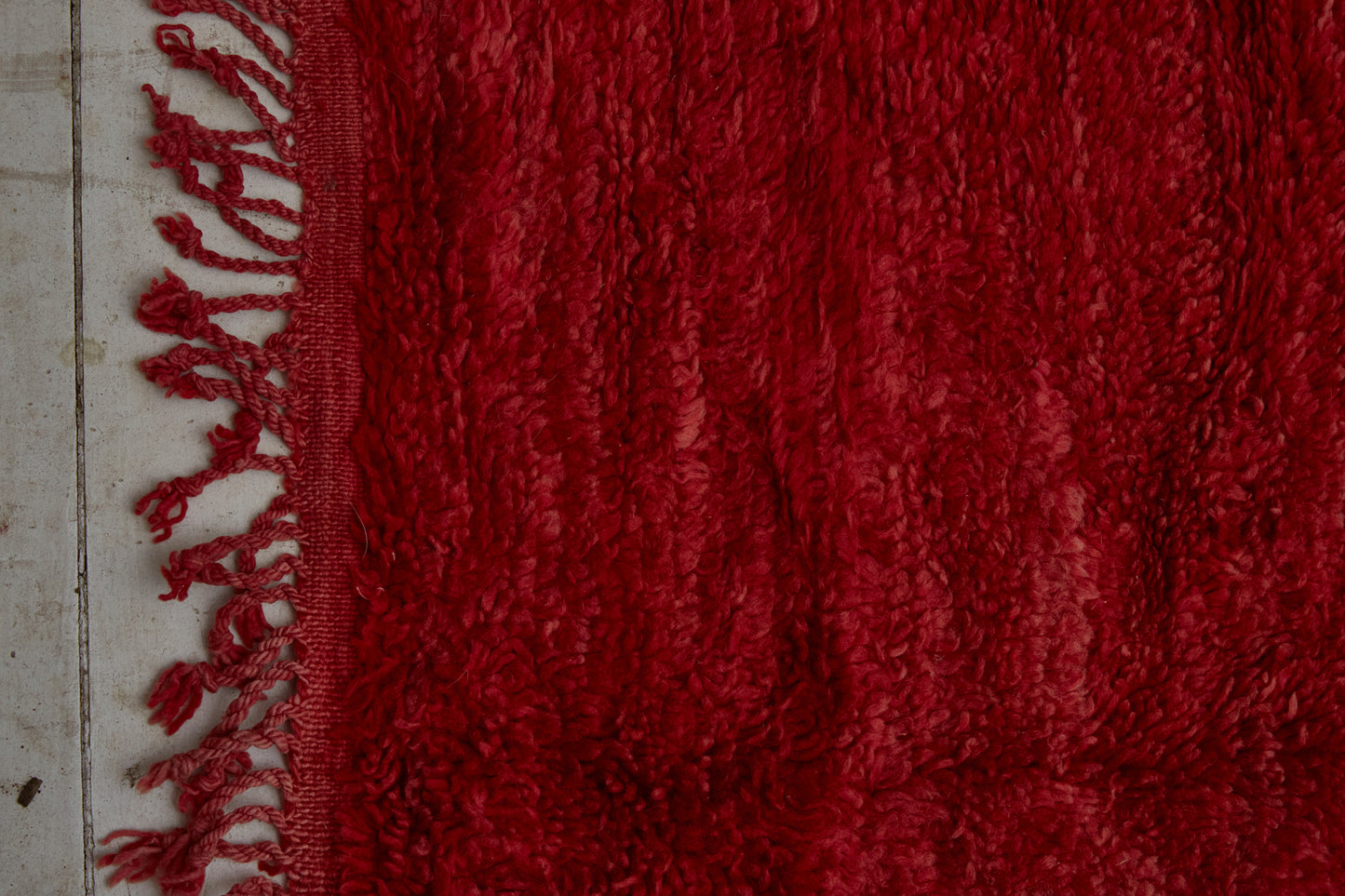 Chichaua All Red Moroccan Carpet with a Lush Pile .............. (6' 6'' x 11' 9'')