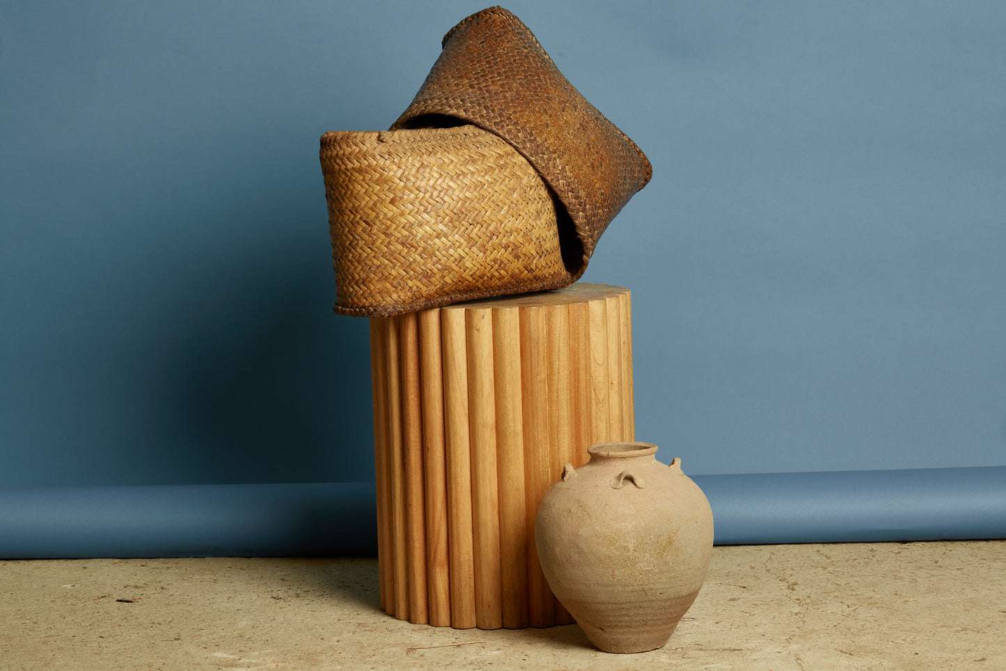 2 Piece Covered Lombok Storage Basket