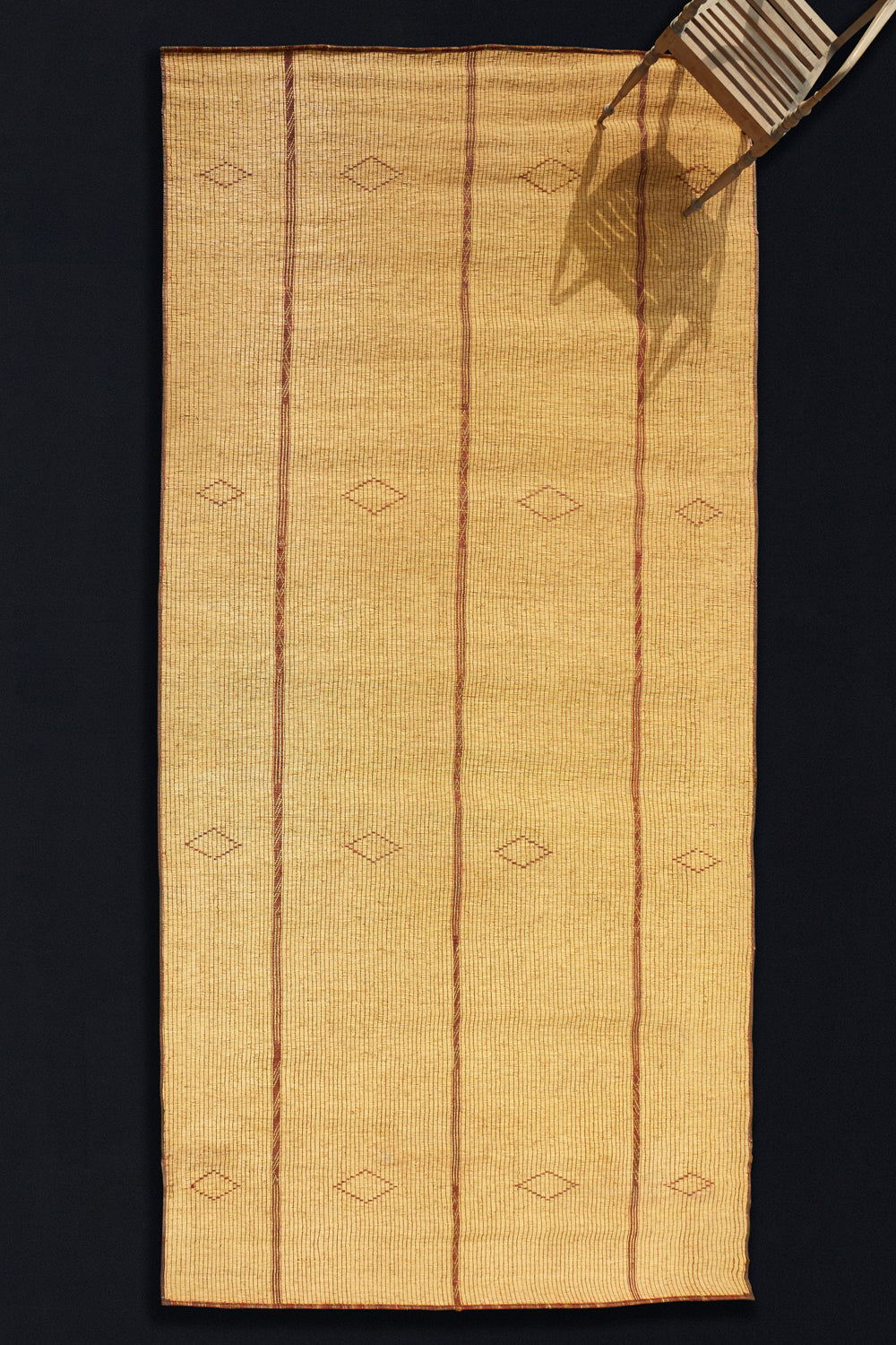 Large Leather & Reed Tuareg Carpet .............. (7' 2'' x 16' 3'')