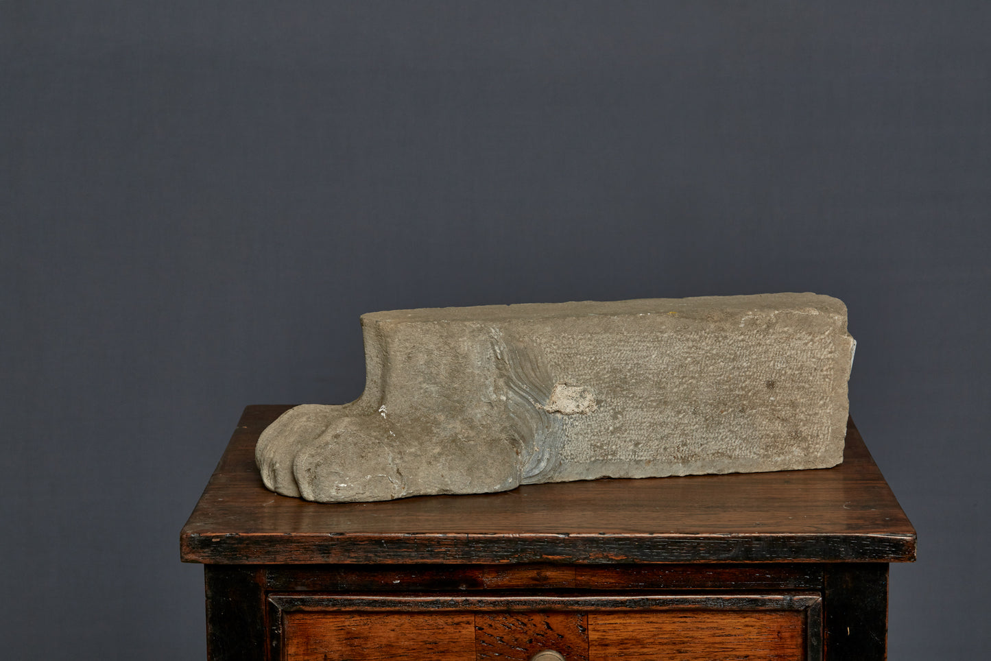 Pair of Florentine Carved Stone Lion Paw Feet