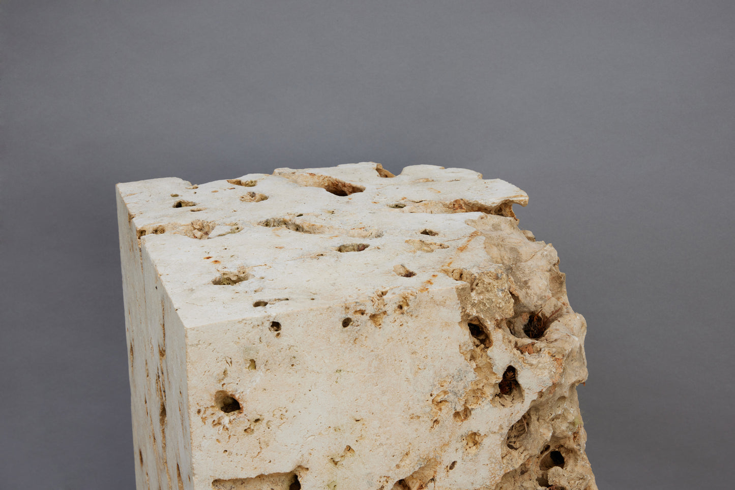 Hand Carved Eroded Limestone Pedestal from East Bali