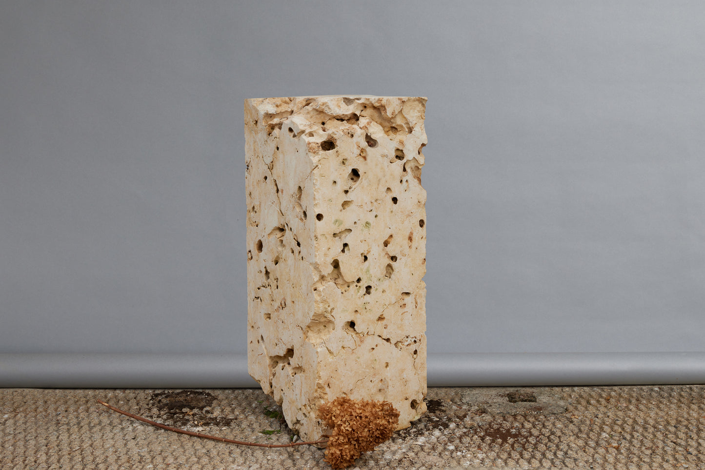 Hand Carved Eroded Limestone Pedestal from East Bali