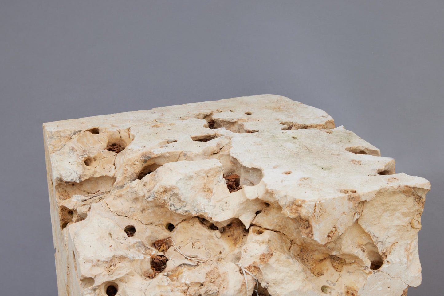 Hand Carved Eroded Limestone Pedestal from East Bali